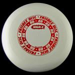 MODEL - Wham-O 86 Mold
COLOR - White/Red Hot Stamp
WEIGHT/SIZE -Unknown//21cm
MAX WEIGHT - 190gr
CONDITION - New
COMMENT - 86 Mold resized with beveled edge weighted up for Disc Golf